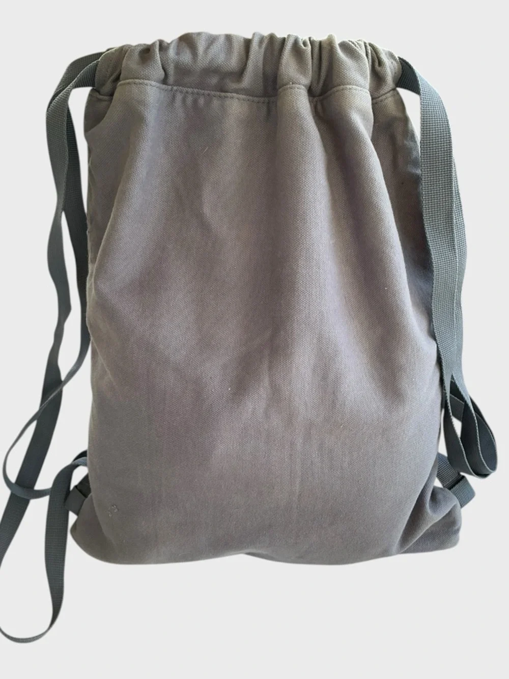 Disney World Backpack Distressed Denim Grey Drawstring Vintage Style Bag